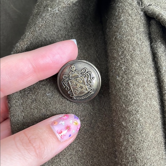 Mossimo Supply Co Green Trench Coat Classic Tailored Design - Picture 3 of 13